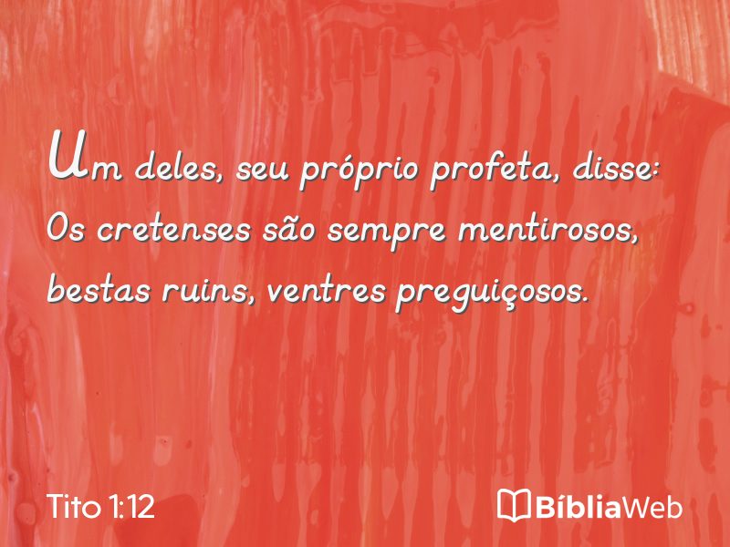 Tito 1:12 em imagem para compartilhar