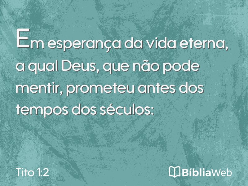 Tito 1:2 em imagem para compartilhar