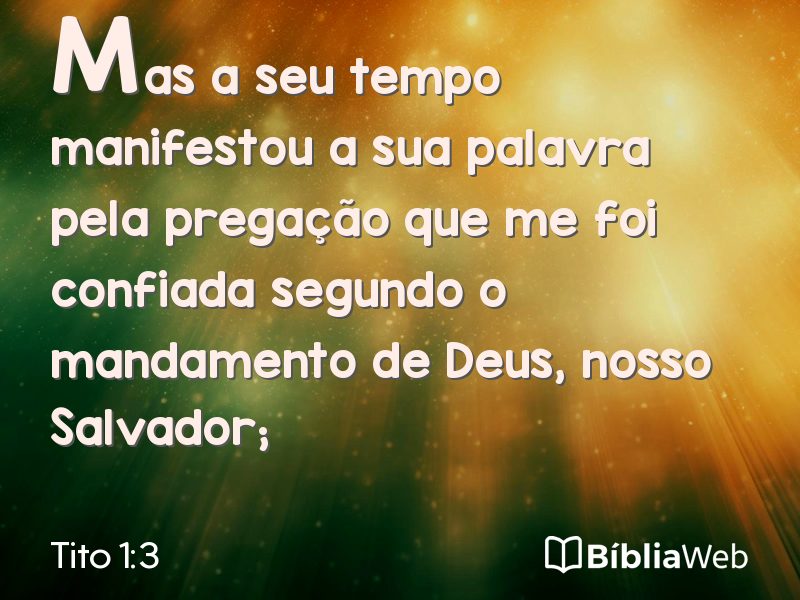 Tito 1:3 em imagem para compartilhar