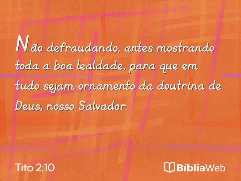 Tito 2:10 em imagem para compartilhar