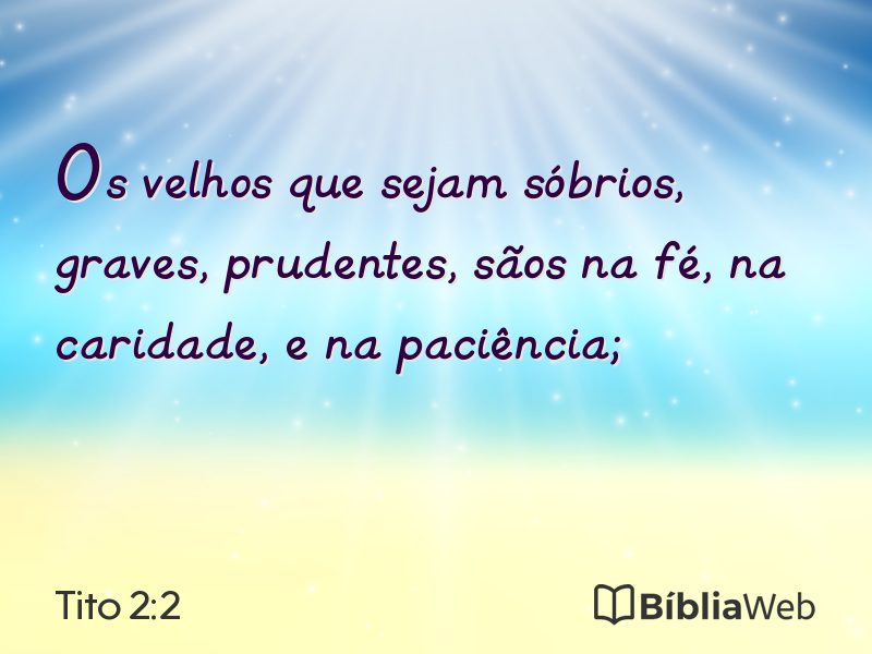 Tito 2:2 em imagem para compartilhar