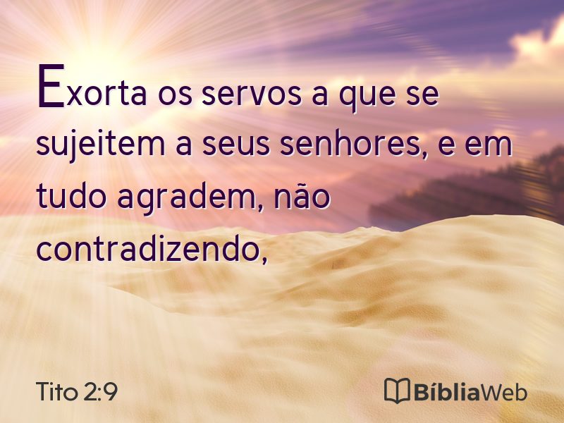 Tito 2:9 em imagem para compartilhar