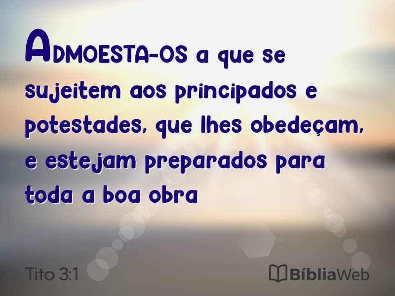 Tito 3:1 em imagem para compartilhar