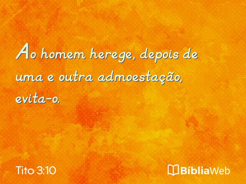 Tito 3:10 em imagem para compartilhar