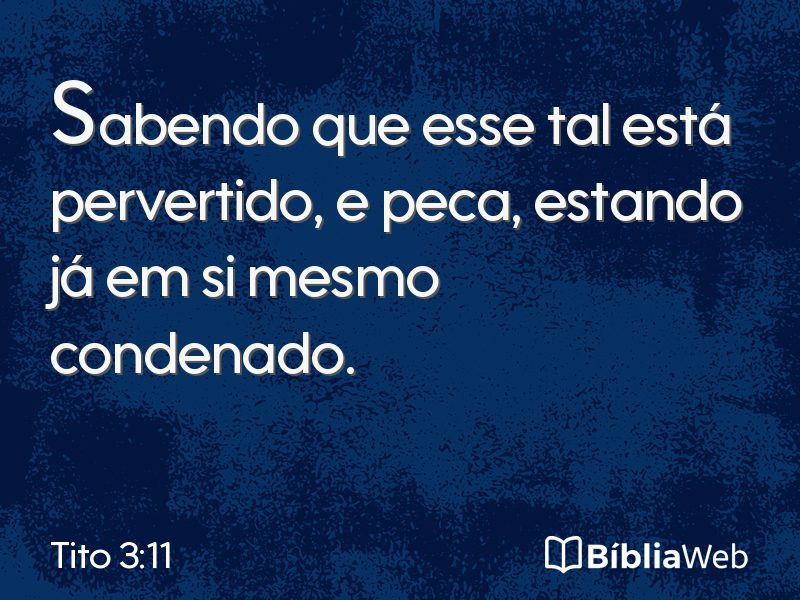 Tito 3:11 em imagem para compartilhar