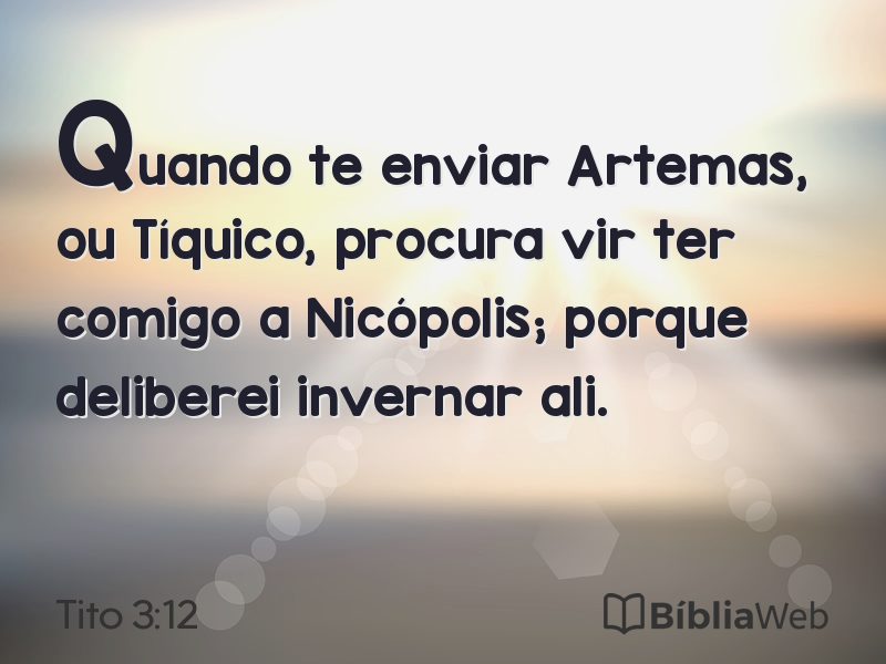 Tito 3:12 em imagem para compartilhar