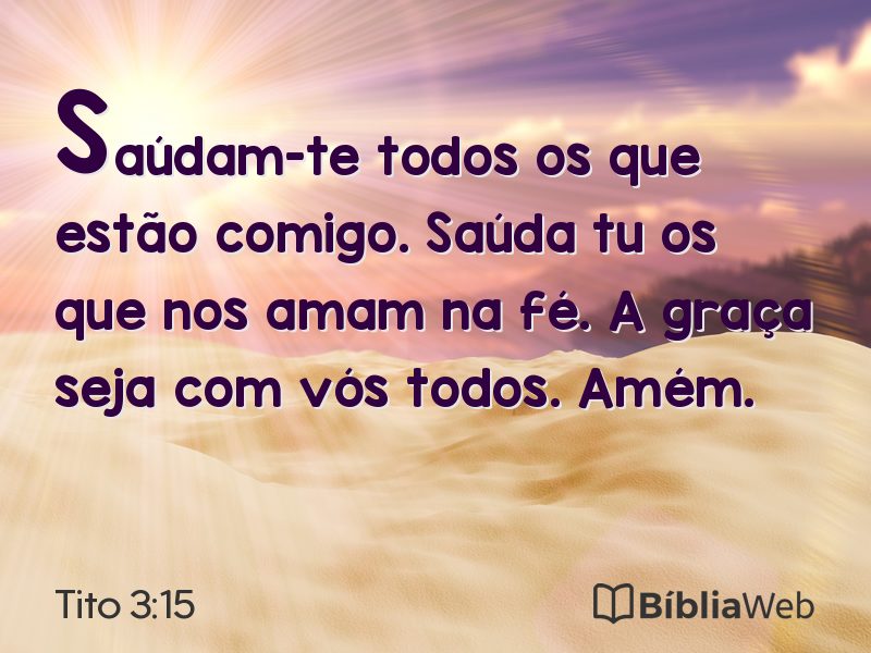 Tito 3:15 em imagem para compartilhar