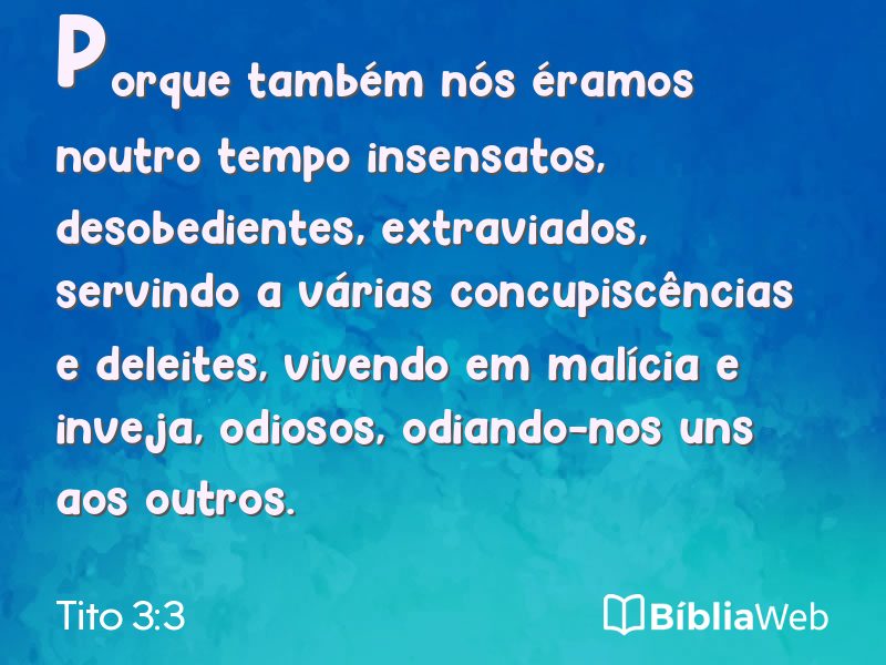 Tito 3:3 em imagem para compartilhar
