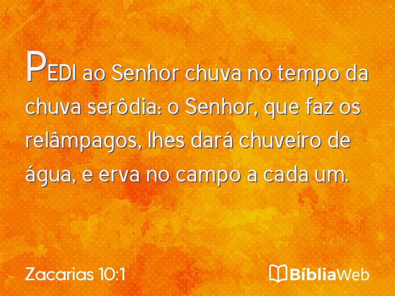 Zacarias 10:1 em imagem para compartilhar