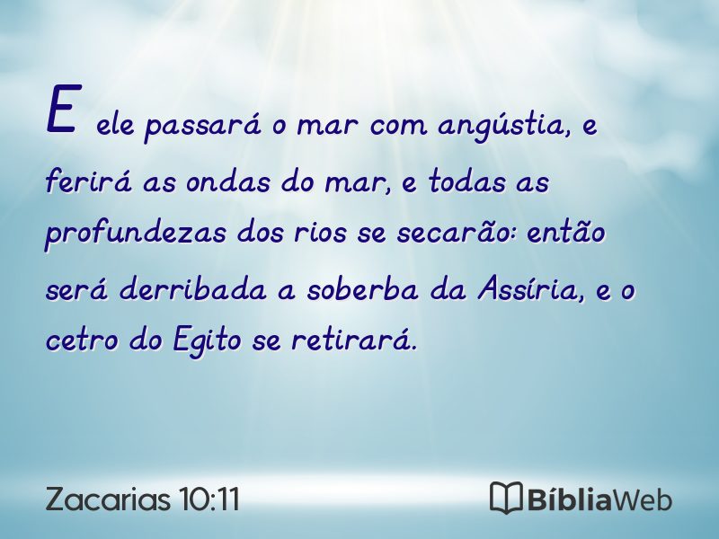 Zacarias 10:11 em imagem para compartilhar