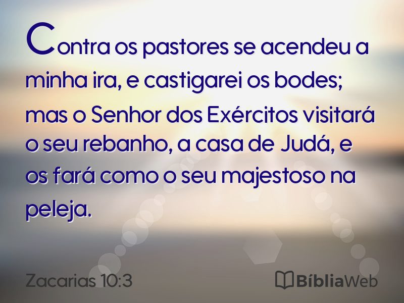 Zacarias 10:3 em imagem para compartilhar