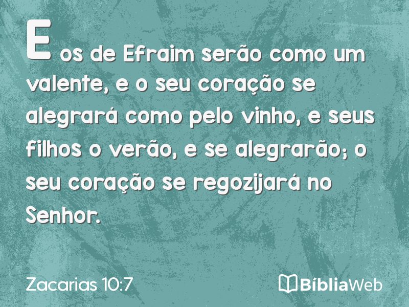 Zacarias 10:7 em imagem para compartilhar