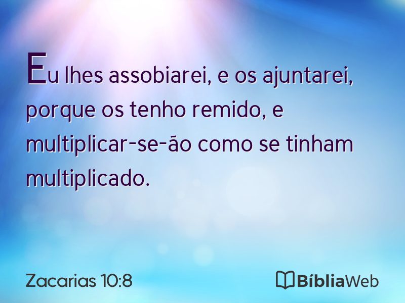 Zacarias 10:8 em imagem para compartilhar