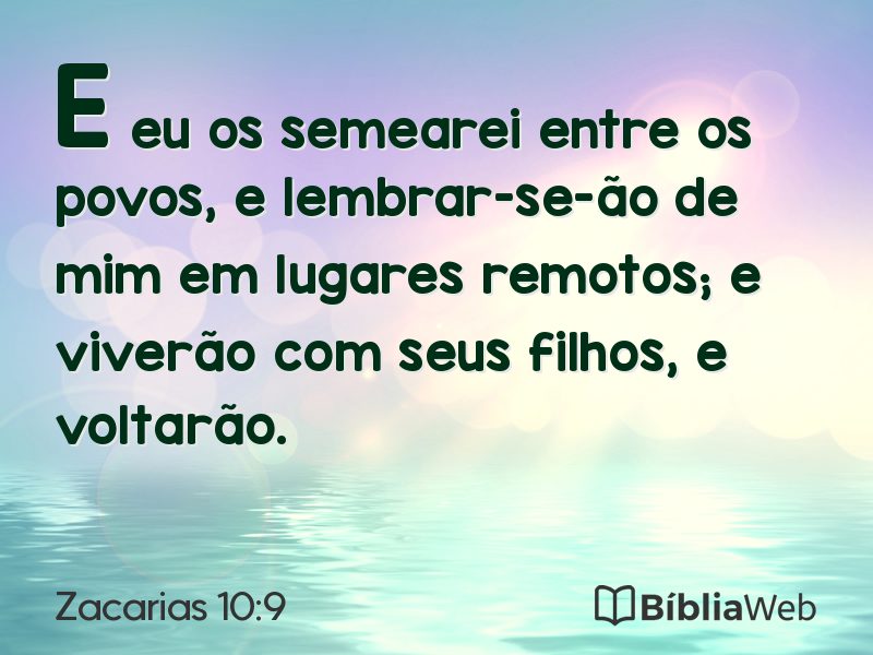 Zacarias 10:9 em imagem para compartilhar