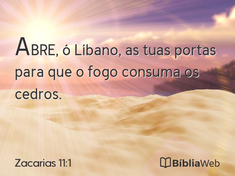 Zacarias 11:1 em imagem para compartilhar