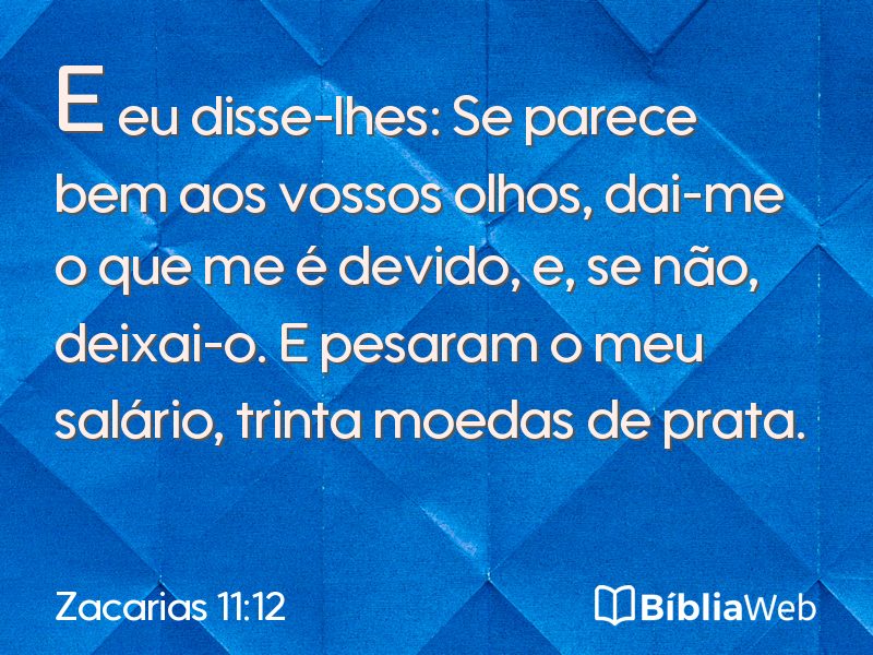 Zacarias 11:12 em imagem para compartilhar