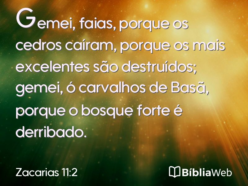 Zacarias 11:2 em imagem para compartilhar