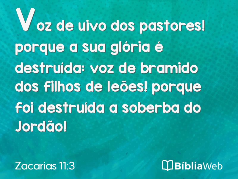 Zacarias 11:3 em imagem para compartilhar