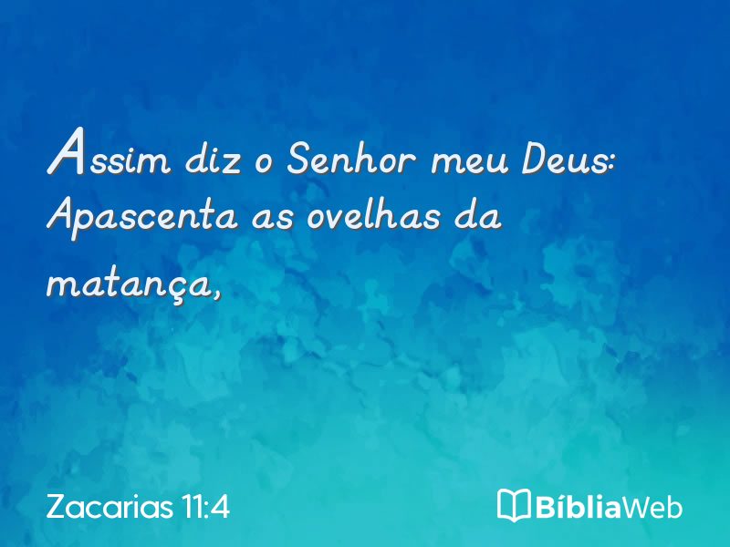 Zacarias 11:4 em imagem para compartilhar