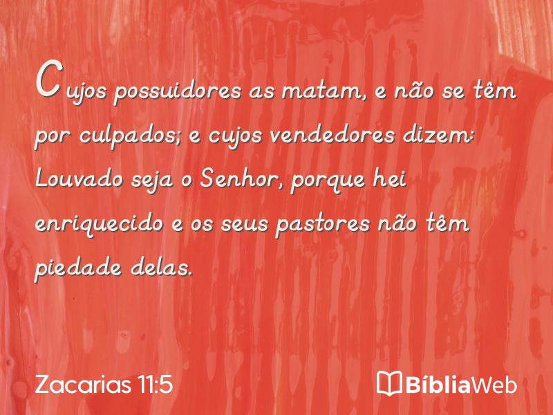 Zacarias 11:5 em imagem para compartilhar