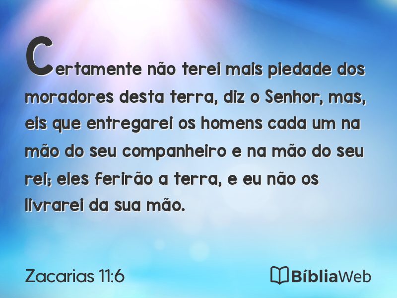 Zacarias 11:6 em imagem para compartilhar