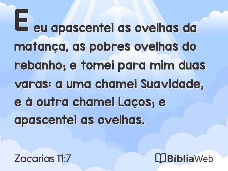 Zacarias 11:7 em imagem para compartilhar