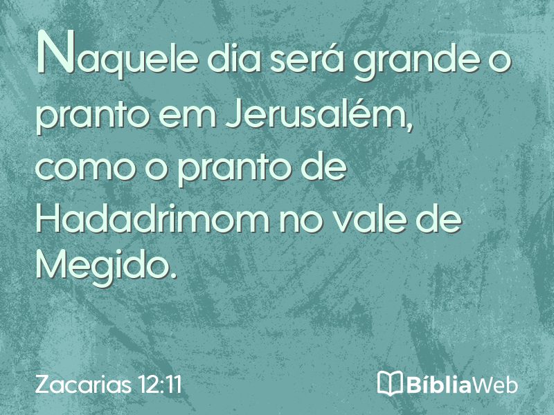 Zacarias 12:11 em imagem para compartilhar