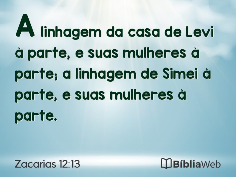 Zacarias 12:13 em imagem para compartilhar