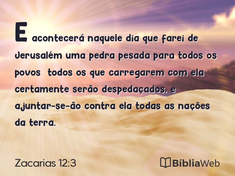 Zacarias 12:3 em imagem para compartilhar