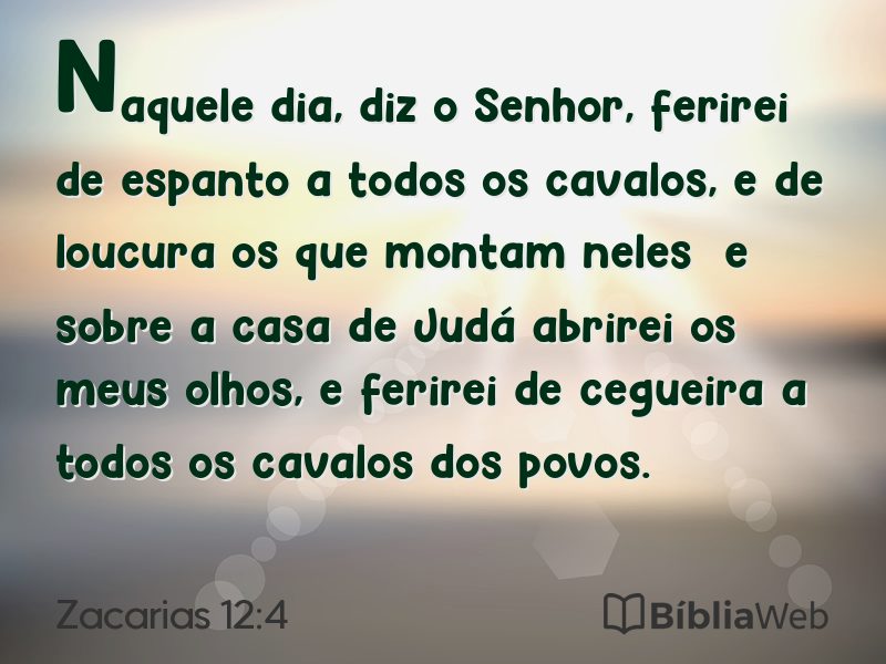 Zacarias 12:4 em imagem para compartilhar