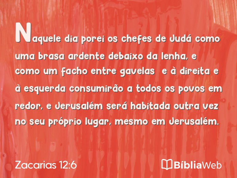 Zacarias 12:6 em imagem para compartilhar
