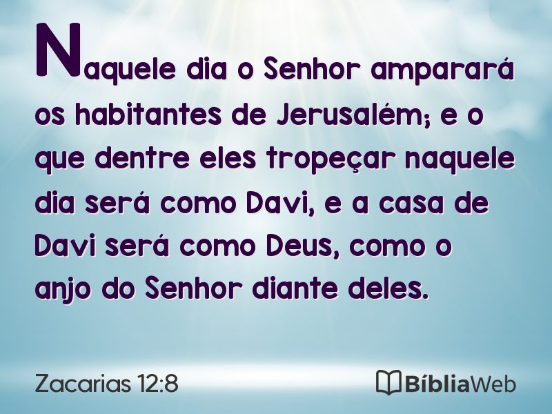 Zacarias 12:8 em imagem para compartilhar