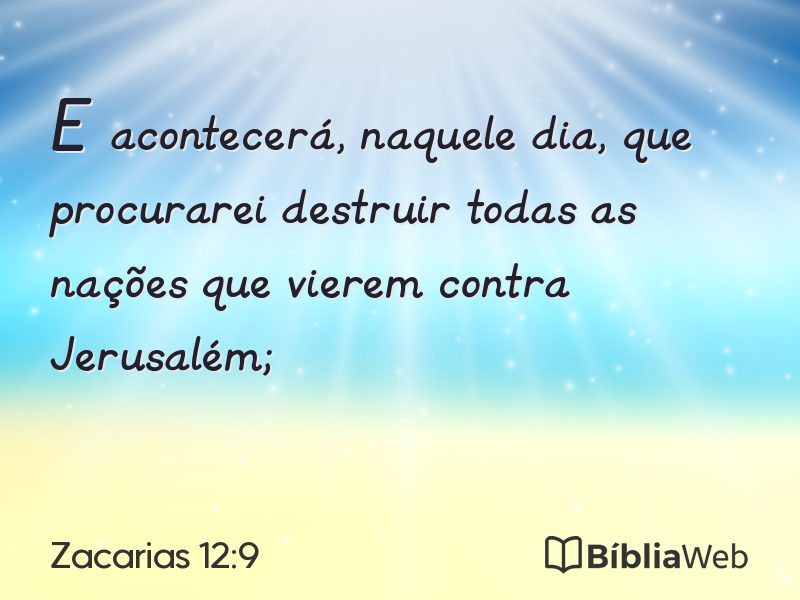 Zacarias 12:9 em imagem para compartilhar