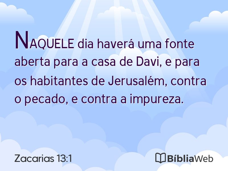 Zacarias 13:1 em imagem para compartilhar