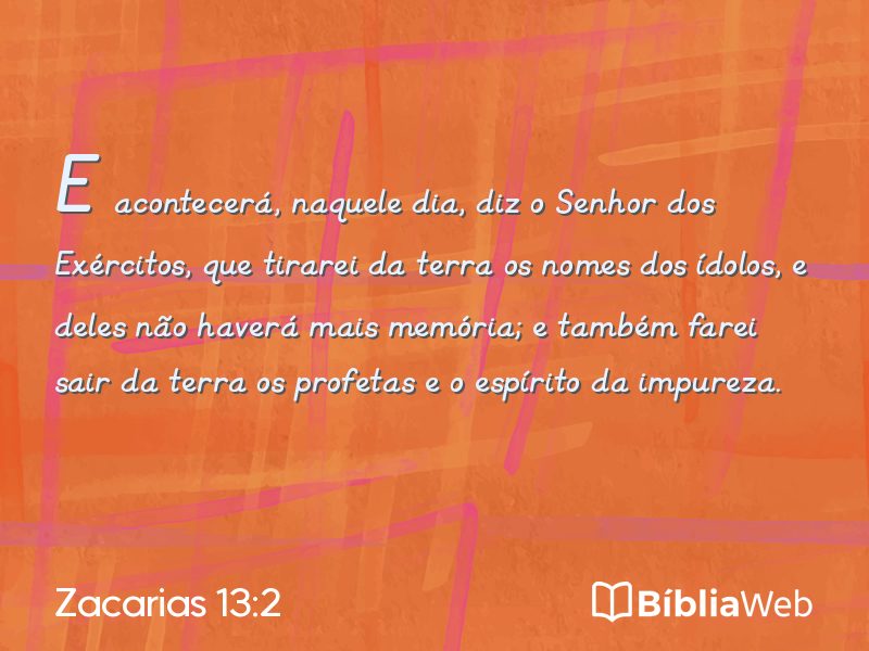 Zacarias 13:2 em imagem para compartilhar