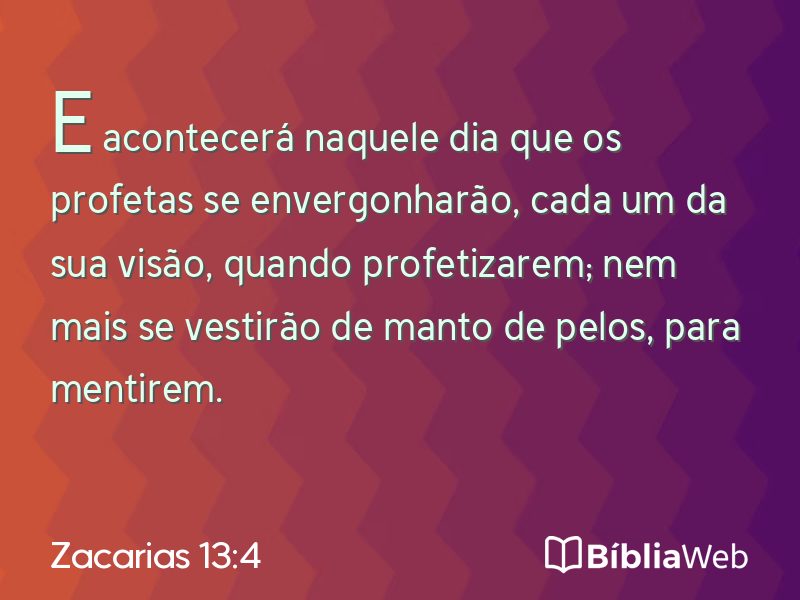 Zacarias 13:4 em imagem para compartilhar
