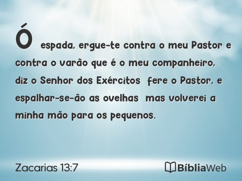 Zacarias 13:7 em imagem para compartilhar