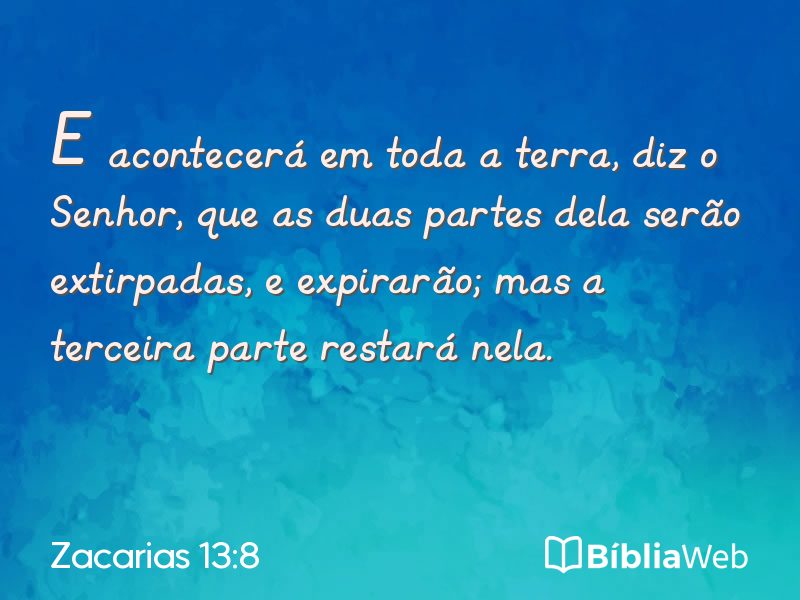 Zacarias 13:8 em imagem para compartilhar