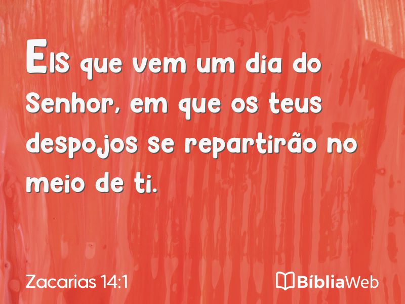 Zacarias 14:1 em imagem para compartilhar