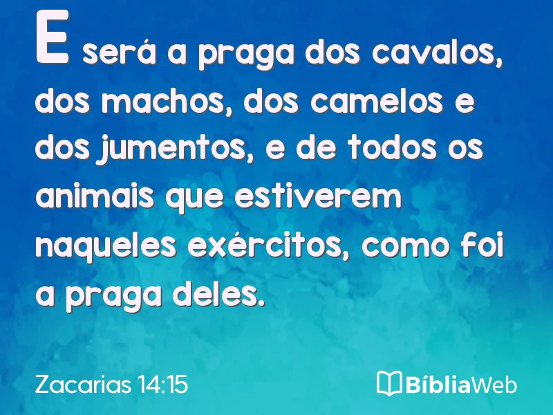 Zacarias 14:15 em imagem para compartilhar