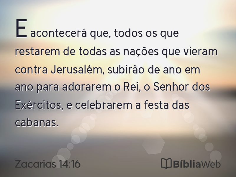 Zacarias 14:16 em imagem para compartilhar