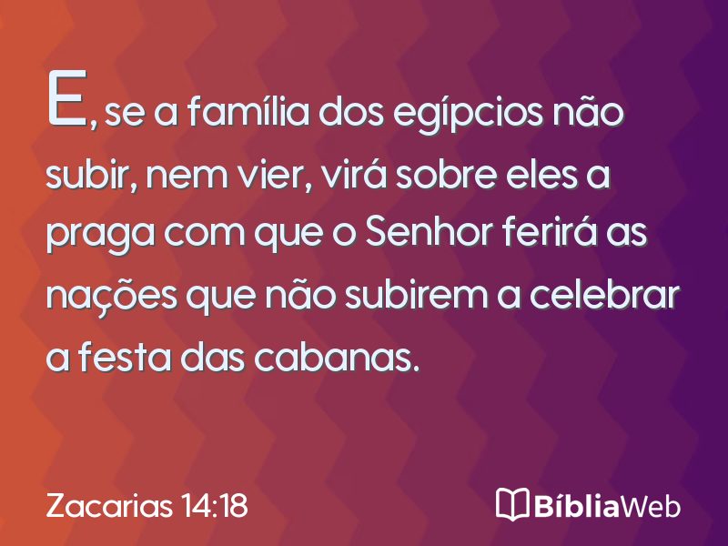 Zacarias 14:18 em imagem para compartilhar