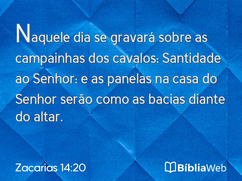 Zacarias 14:20 em imagem para compartilhar