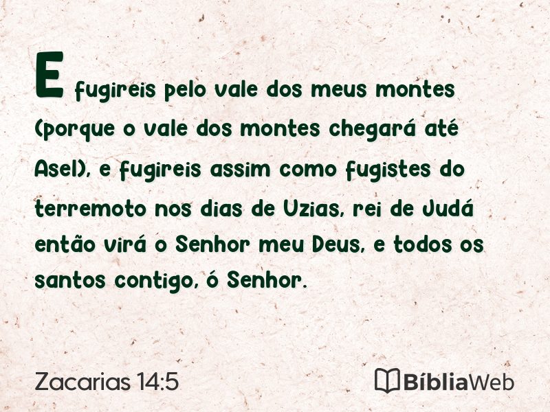 Zacarias 14:5 em imagem para compartilhar