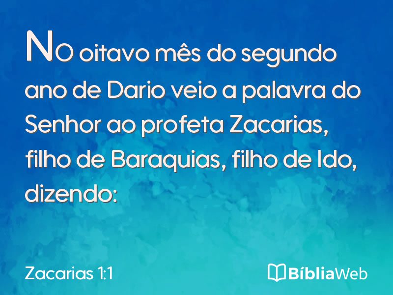 Zacarias 1:1 em imagem para compartilhar
