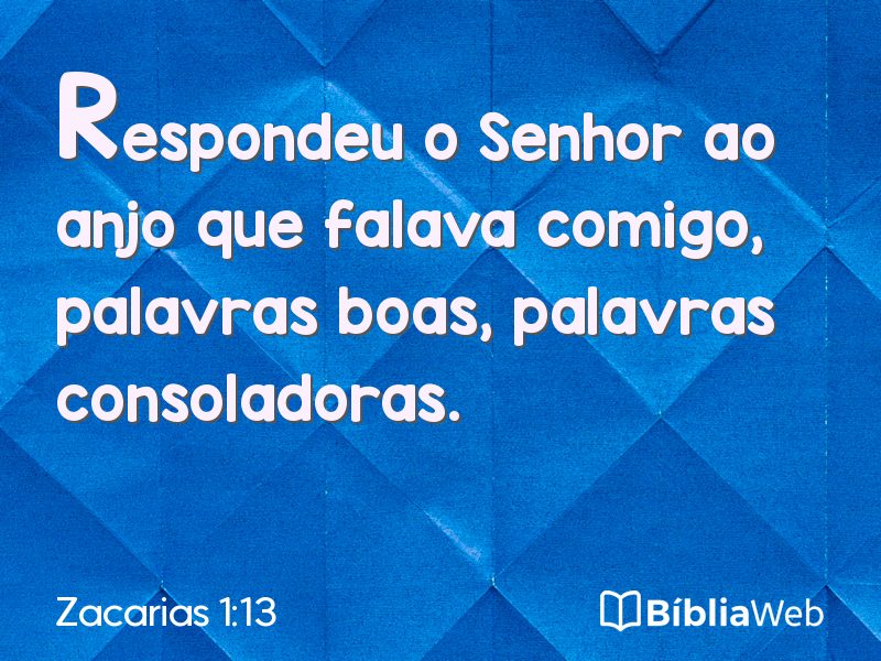 Zacarias 1:13 em imagem para compartilhar