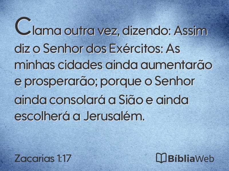 Zacarias 1:17 em imagem para compartilhar