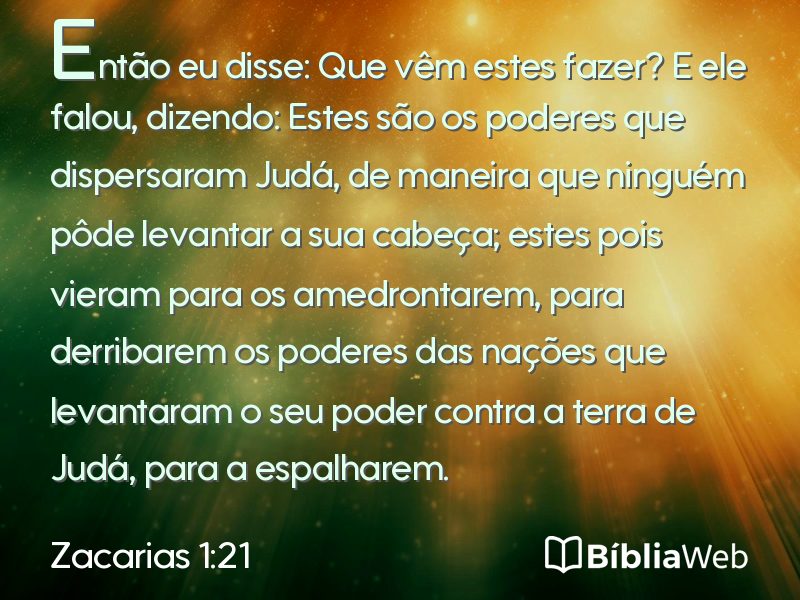 Zacarias 1:21 em imagem para compartilhar