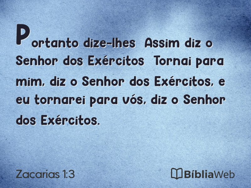 Zacarias 1:3 em imagem para compartilhar