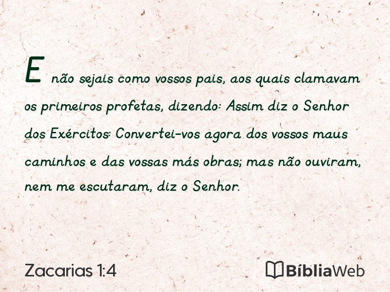 Zacarias 1:4 em imagem para compartilhar